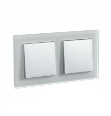 Systeme electric ATN330102 Рамка 2-постовая ATLASDESIGN NATURE, МАТОВОЕ СТЕКЛО БЕЛЫЙ