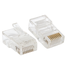 Коннектор RJ45 (8P8C) кат.5E неэкранир. TERACOM универс. (уп.10шт) EKF TRC-PLUG-5EUTP-10