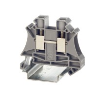 Клемма проходная, винтовой зажим, 2 точки подключения, 10 кв.мм, серая DKC TUR-10