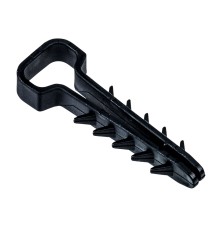 Дюбель-хомут 6х14мм для плоского кабеля нейлон черный (100шт/упак) IEK