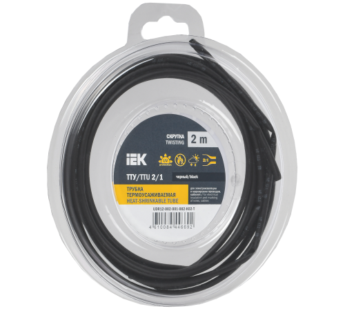 Трубка термоусадочная ТТУ нг-LS 2/1 черная (2м/упак) IEK