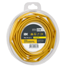 Трубка термоусадочная ТТУ нг-LS 2/1 желтая (2м/упак) IEK