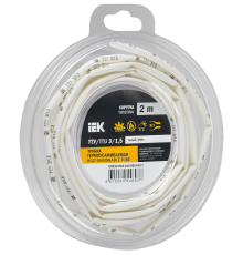 Трубка термоусадочная ТТУ нг-LS 3/1,5 белая (2м/упак) IEK