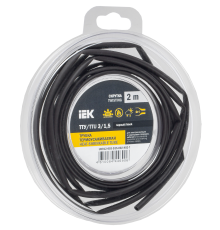 Трубка термоусадочная ТТУ нг-LS 3/1,5 черная (2м/упак) IEK