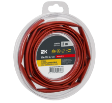 Трубка термоусадочная ТТУ нг-LS 3/1,5 красная (2м/упак) IEK