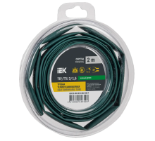 Трубка термоусадочная ТТУ нг-LS 3/1,5 зеленая (2м/упак) IEK
