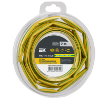 Трубка термоусадочная ТТУ нг-LS 3/1,5 желто-зеленая (2м/упак) IEK