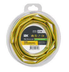Трубка термоусадочная ТТУ нг-LS 3/1,5 желто-зеленая (2м/упак) IEK