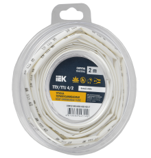 Трубка термоусадочная ТТУ нг-LS 4/2 белая (2м/упак) IEK