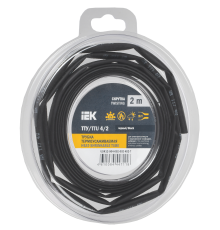 Трубка термоусадочная ТТУ нг-LS 4/2 черная (2м/упак) IEK