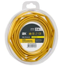 Трубка термоусадочная ТТУ нг-LS 4/2 желтая (2м/упак) IEK
