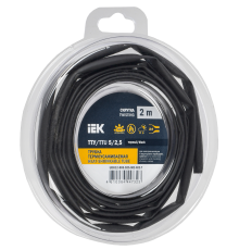 Трубка термоусадочная ТТУ нг-LS 5/2,5 черная (2м/упак) IEK