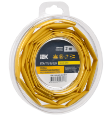 Трубка термоусадочная ТТУ нг-LS 5/2,5 желтая (2м/упак) IEK