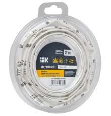 Трубка термоусадочная ТТУ нг-LS 6/3 белая (2м/упак) IEK