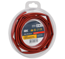 Трубка термоусадочная ТТУ нг-LS 6/3 красная (2м/упак) IEK