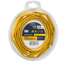 Трубка термоусадочная ТТУ нг-LS 6/3 желтая (2м/упак) IEK