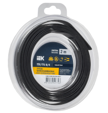 Трубка термоусадочная ТТУ нг-LS 8/4 черная (2м/упак) IEK