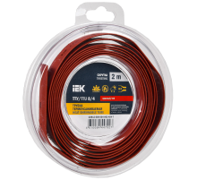 Трубка термоусадочная ТТУ нг-LS 8/4 красная (2м/упак) IEK