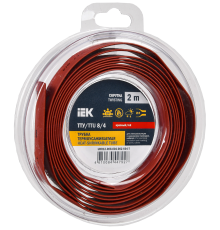 Трубка термоусадочная ТТУ нг-LS 8/4 красная (2м/упак) IEK