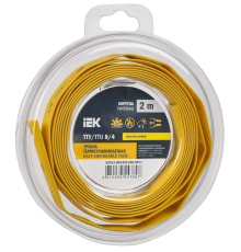 Трубка термоусадочная ТТУ нг-LS 8/4 желтая (2м/упак) IEK