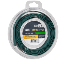 Трубка термоусадочная ТТУ нг-LS 8/4 зеленая (2м/упак) IEK