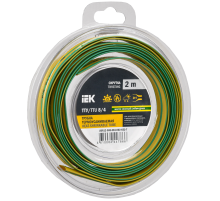 Трубка термоусадочная ТТУ нг-LS 8/4 желто-зеленая (2м/упак) IEK