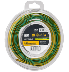 Трубка термоусадочная ТТУ нг-LS 8/4 желто-зеленая (2м/упак) IEK