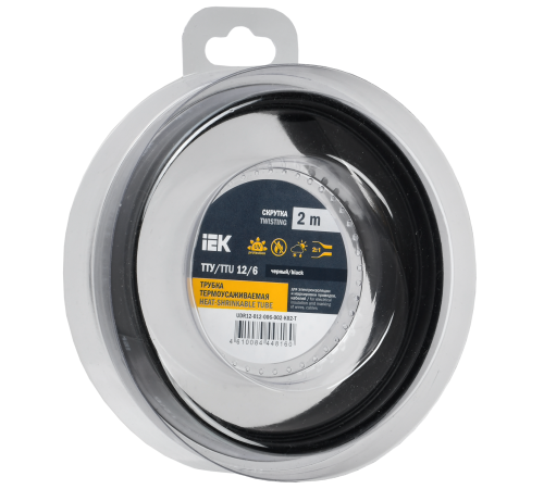 Трубка термоусадочная ТТУ нг-LS 12/6 черная (2м/упак) IEK