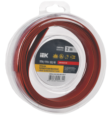 Трубка термоусадочная ТТУ нг-LS 12/6 красная (2м/упак) IEK