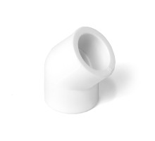 Угольник 63 45 град., полипропиленовый, белый