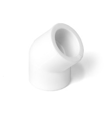 Угольник 32 45 град., полипропиленовый, белый