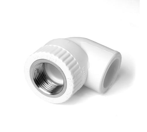 Угольник 20x1/2'ВР комбинированный, полипропиленовый, белый