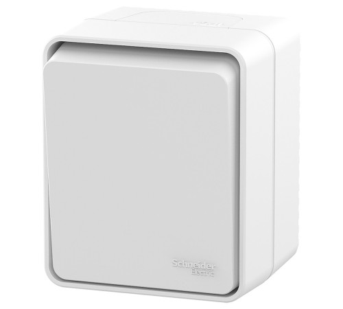 AtlasDesign PROFI IP54 О/У 1-клавишный кнопочный ВЫКЛЮЧАТЕЛЬ 10 АХ, БЕЛЫЙ