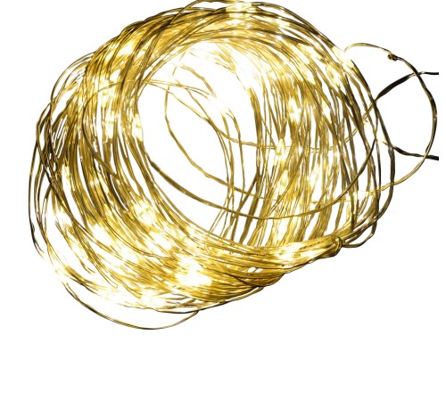 Гирлянда светодиодная Роса теплый белый ULD-S1000-100/SCB/3AA Warm White IP20 Dew