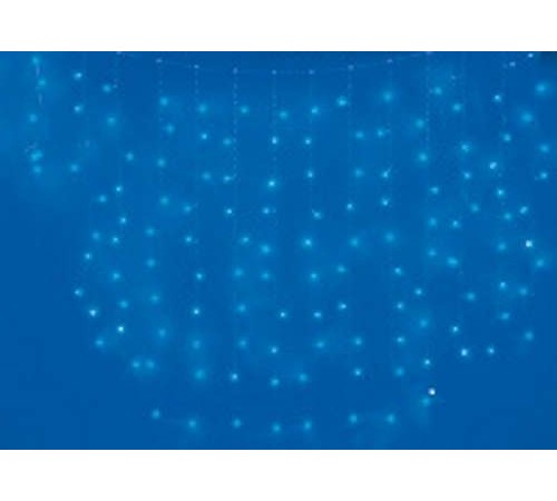 Бахрома светодиодная 1,8м 48 светодиодов Синий свет Провод прозрачный ULD-B1805-048/DTA BLUE IP20