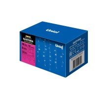 Бахрома светодиодная с контроллером 1,8 м 48 светодиодов Теплый белый свет Провод прозрачный ULD-B1805-048/DTA WARM WHITE IP20