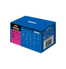 Бахрома светодиодная с контроллером 1,8 м 48 светодиодов Теплый белый свет Провод прозрачный ULD-B1805-048/DTA WARM WHITE IP20