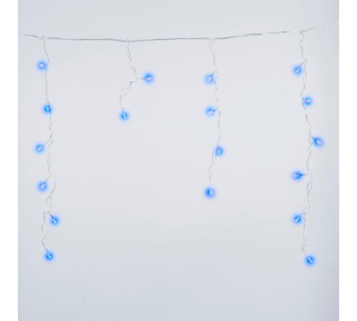 Бахрома светодиодная 1,8м 48 светодиодов Синий свет Провод прозрачный ULD-B1805-048/DTA BLUE IP20