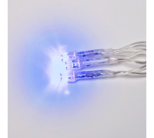 Бахрома светодиодная 1,8м 48 светодиодов Синий свет Провод прозрачный ULD-B1805-048/DTA BLUE IP20