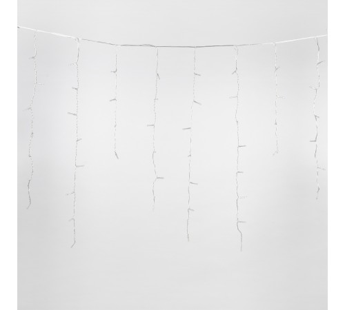 Бахрома светодиодная с эффектом мерцания 2м Соединяемая 100 светодиодов Разноцветный свет Провод прозрачный ULD-B2007-100/TTK MULTI IP44