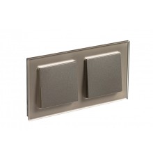 Systeme electric ATN320502 	Рамка двухпостовая ATLASDESIGN NATURE, СТЕКЛО ШАМПАНЬ