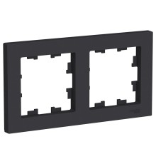 Systeme electric ATN001002 ATLASDESIGN 2-постовая РАМКА, универсальная, КАРБОН