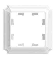 ATLASDESIGN ANTIQUE 1-постовая рамка, БЕЛЫЙ