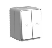 AtlasDesign PROFI IP54 2-клавишный выключатель для жалюзи, 2хсх.4, серый