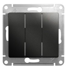 Systeme electric GSL000731 GLOSSA 3-клав. ВЫКЛЮЧАТЕЛЬ, сх.3, 10АХ, механизм, АНТРАЦИТ
