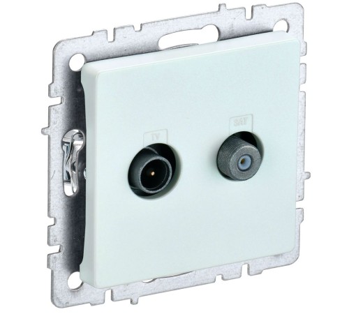 IEK BR-AF20-O-K36 BRITE Роз. двойная TV+SAT РТВ/РСп12-БрЖ жемч.