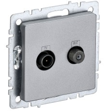 IEK BR-AF20-O-K47 BRITE Роз. двойная TV+SAT РТВ/РСп12-БрА алюм.