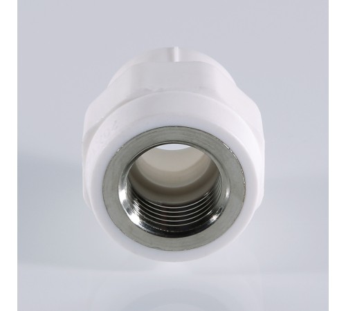 Муфта комбинированная 25x1/2'ВР полипропиленовая PPR белая