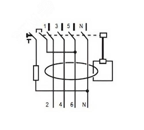 Выключатель дифференциального тока 4п 80A 100мА MDL100-4P3-80-AC АС