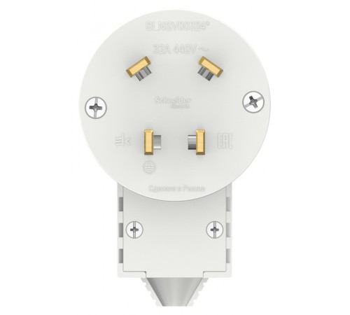 BLANCA скрытой установки вилка силовая 3р+n 32а, 400в, белый